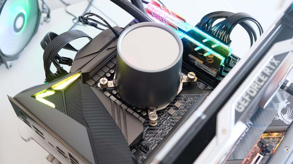 Our test setup for the Core i9 10900K and Core i5 10600K