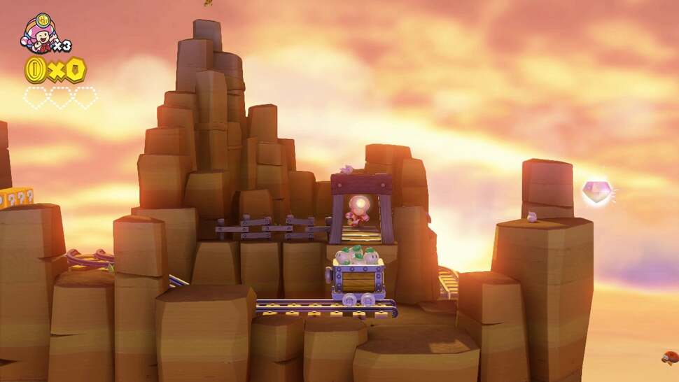 As with Super Mario 3D World, Treasure Tracker uses plenty of soft light bloom to enhance many of its stages. Lighting is definitely strong point in this game