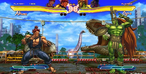 Street Fighter x Tekken is remarkably close on both formats, to the point where the differences are nigh-on impossible to spot during play: the use of anti-aliasing (top) and a higher level of texture filtering on the 360 (bottom) barely has an impact when seeing the game running at 60FPS.