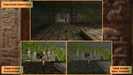 You'll remember Tomb Raider differently depending on where you played it, with the PS and 3DFX Voodoo versions amongst others having their own characteristic visuals. The Remastered version's original graphics mode is a good middle ground between all versions, with the sharp pixels of the PlayStation version but more stable presentation of the 3DFX Voodoo version. Of course, the full remastered graphics are obviously a significant step forward.