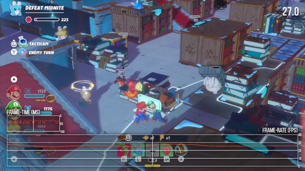 Frame-rate dips are possible in and out of combat, although the turn-based nature of the game means they're not particularly damaging.