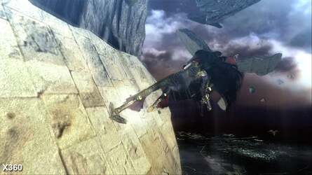 Without the benefits of streaming texture assets from disc, the PS3 port of Bayonetta cuts down the quality of many of the 360's textures.