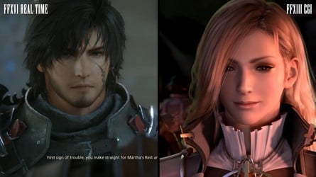 In terms of character rendering, FF13's CGI and FF16's real-time graphics trade blows - with the skin in FF16 looking notably better in indirectly-lit environments.