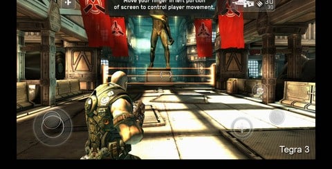 Unlike Sonic 4, the differences in Shadowgun are more subtle, but no less impressive. Reflective water, cloth physics and increased dynamic range with the lighting are just some of the improvements Tegra 3 owners receive.