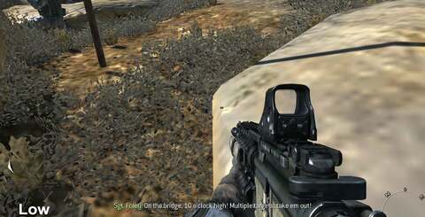 Most console ports forgo multiple texture quality levels, but Modern Warfare 2 still includes this. On the 'extra' detail level, you get a 'better than console' look, although the extent of the difference is variable from scene to scene.