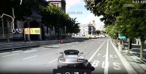 Crosstalk can be an issue on some content. The ghosting on the trees in Crysis on PS3 is noticeable in the shot here, but it's really distracting during actual gameplay. However, on most content, the display works admirably as the Devil May Cry shot demonstrates. Click on the images for higher resolution versions. Note that these photos were taken through lens of the glasses to illustrate the crosstalk effect.