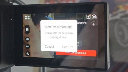 Going live was straightforward in both portrait and landscape orientations, though of course with only a single camera it's not suitable for streaming your gameplay, for example. Click to enlarge. 