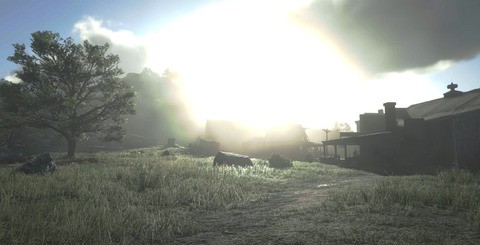 The left pair of images show the old HDR implementation, pegged firmly into the SDR space, artificially boosted with the in-game configuration. The right pair of images reveals a dramatic transformation, with true high dynamic range rendering.