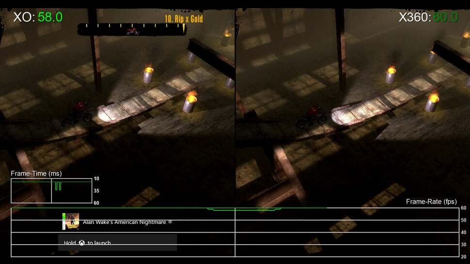 Replays downloaded from the internet are completely borked but in our tests, there's only the most minor of variations in the way Trials HD plays on Xbox One.