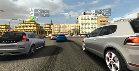 Real Racing 2 HD gets a series of visual enhancements when run on iPad 2, not least of which is support for native 1080p HDTV output via the &pound;35 HDMI dongle. Here's a quartet of shots taken during run-time. The tablet display shows circuit layout and telemetry as you play.