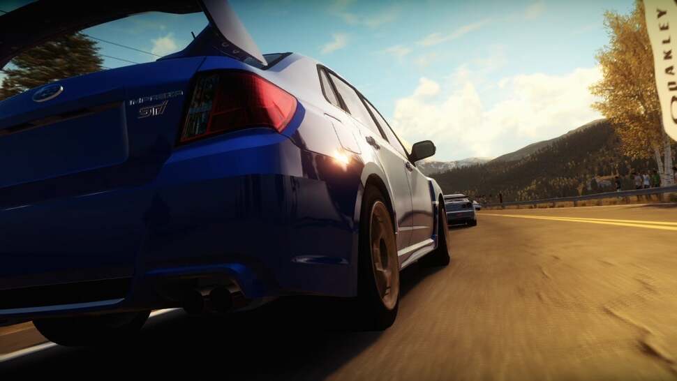 Image-based lighting convincingly 'wraps' the world around the cars, producing highly convincing, beautifully lit reflections