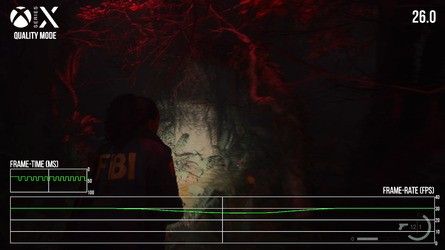 Xbox Series X does a great job of adhering to the frame-rate targets of the quality and performance mode. The shot to the left there is the only example we could find of the game dropping beneath 30fps across a range of play.