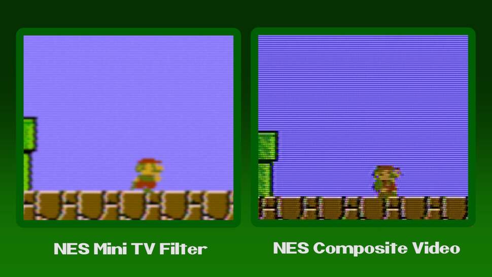 Here's how the classic mini stacks up against an original NES console outputting composite video via a Framemeister.