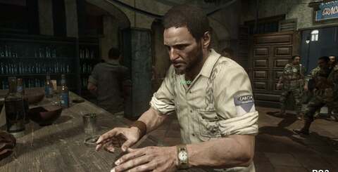 What looks like a lower resolution texture on PS3 (Woods' box of cigarettes) appears to be a change in mip-map quality depending on distance from the player. Not an issue on 360 and a touch bizarre, suggesting a bug. A fair few minor rendering issues mostly crop up just on the PS3 build.