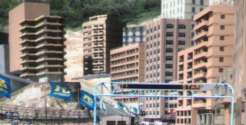 720p content is upscaled without much in the way of additional jaggies, although the resulting images appear rather soft with fine details getting smoothed away. These side-effects are far easier to see compared to much smaller HDTVs, but upscaled games are still perfectly playable on the GT1080 with no noticeable jump in input lag over a 1080p signal. Click on the images for full resolution imagery.