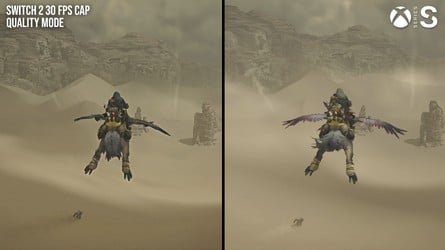 Here are a few shots comparing the Switch 2 version in quality mode versus Series S in its solitary mode. Click to enlarge. 