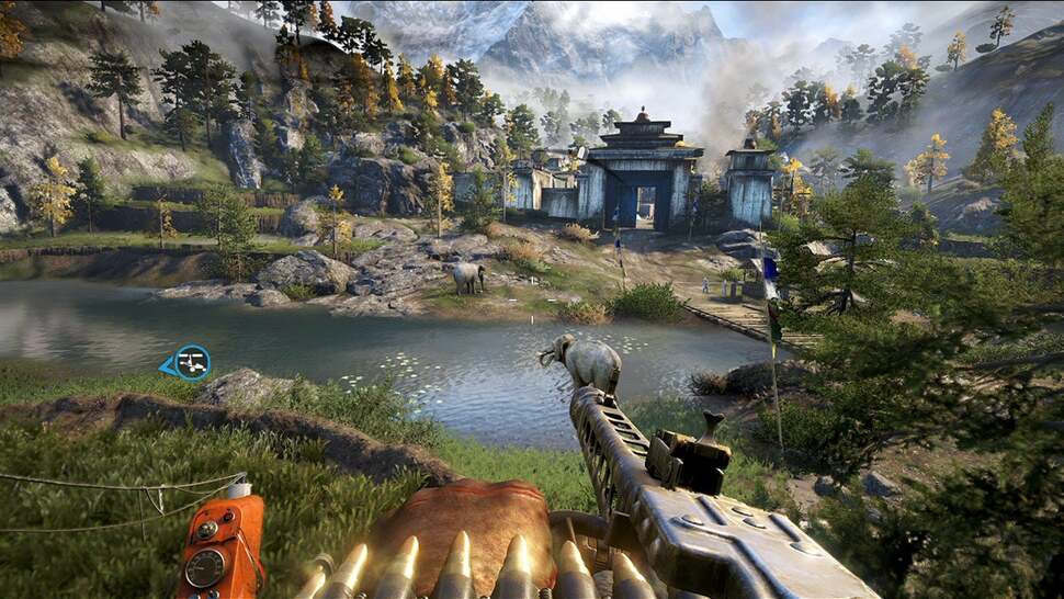 Draw distances in Far Cry 4's hands-on are hugely impressive, with mountainous backdrops showing little in the way of LOD scaling.
