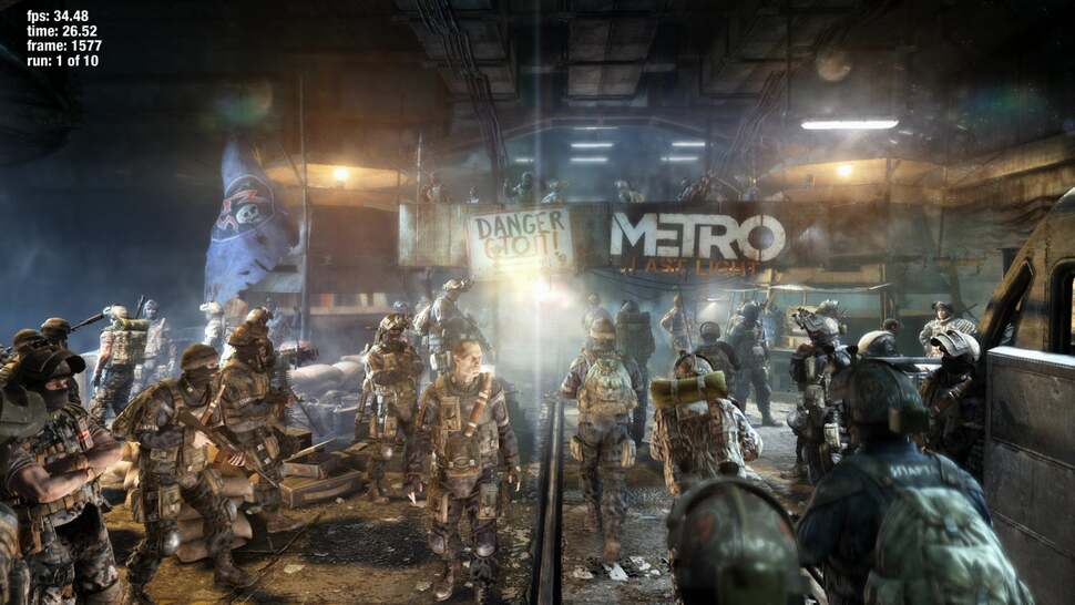 We use the demanding Metro Last Light Redux benchmarking sequence running on a loop to discern power consumption for our GPUs. CPU overclocking is turned off as clock-speed spikes can see huge increases in power draw.