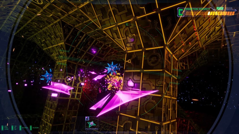 The wireframe graphics of the original cyberspace sections have been swapped for a more modern, readable look - while controls have also been improved significantly