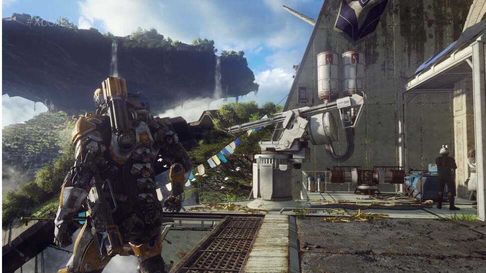 We're looking at a 4K target on Xbox One X. The fact checkerboard rendering is used here, causing a criss-cross pattern on edges, points to a genuine console demo