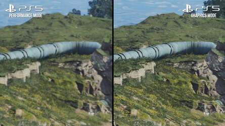 Graphics mode runs at 30fps but offers a big image quality improvement over the performance mode. Its presentation has changed since the demo first dropped, but it's still looking less impressive than it should be, bearing in mind the base resolution.