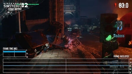 60fps in docked play is pretty solid, with only cutscenes most noticeably dropping frames. The 120Hz mode is unlocked, with fluctuating levels of performance.