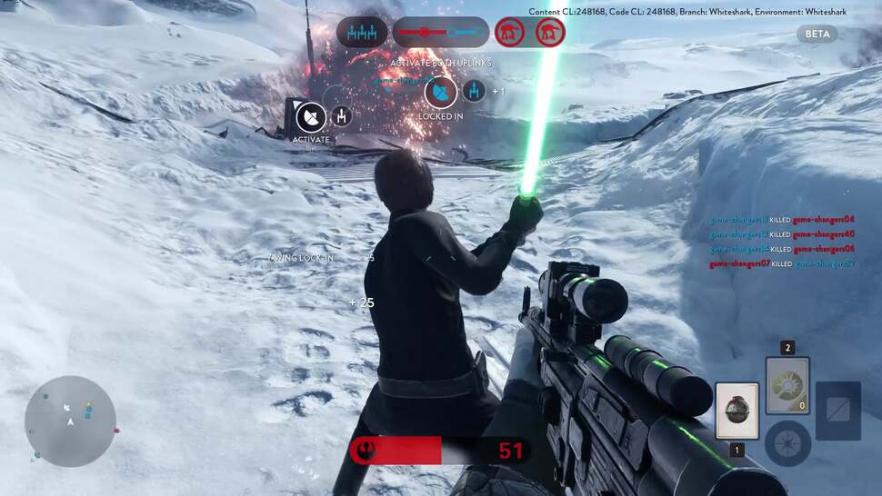 Power ups are found at random on the battlefield, letting us step into the shoes of legendary characters - on a timer