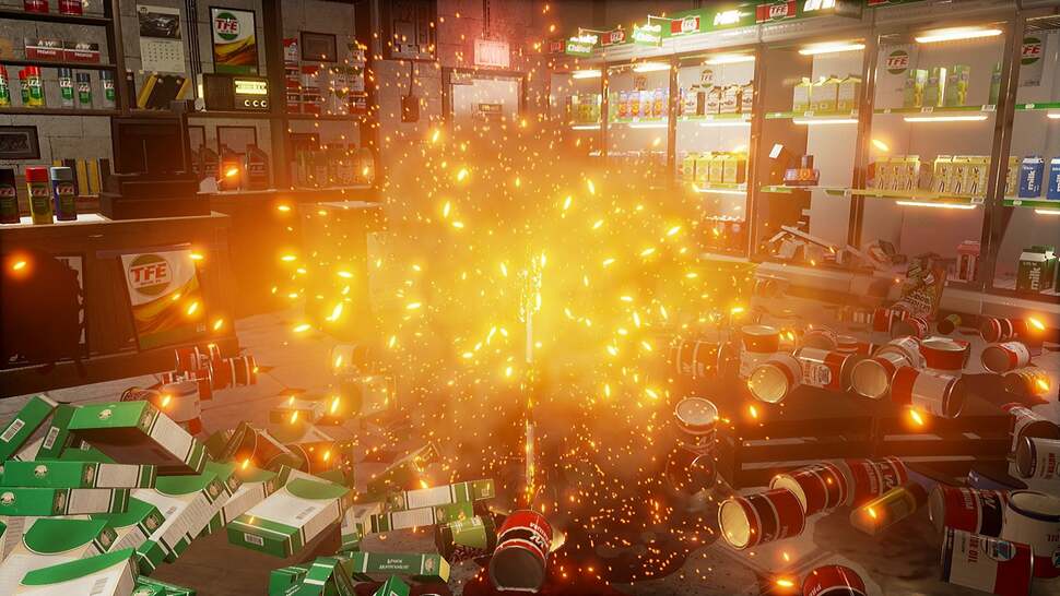 Dangerous Golf takes advantage of GPU-accelerated particles that enable some brilliant explosions throughout the game