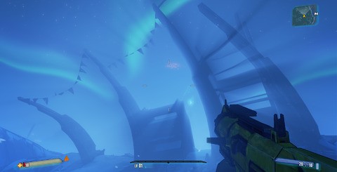 Borderlands 2 running at full, glorious 1080p on PC. As well as the impressive draw distances possible here, the game takes full advantage of physics-based tasks such as cloth and fluid simulation. We're also glad to report that higher quality textures and light shafts are included in full force.