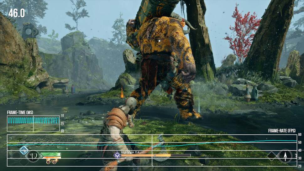 When enabling the performance mode on PS4 Pro, the frame-rate jumps to the upper 40s most of the time with occasional leaps to 60fps in quieter scenes. It’s a good option if you don’t mind the judder inherent in a variable frame-rate on a 60Hz display