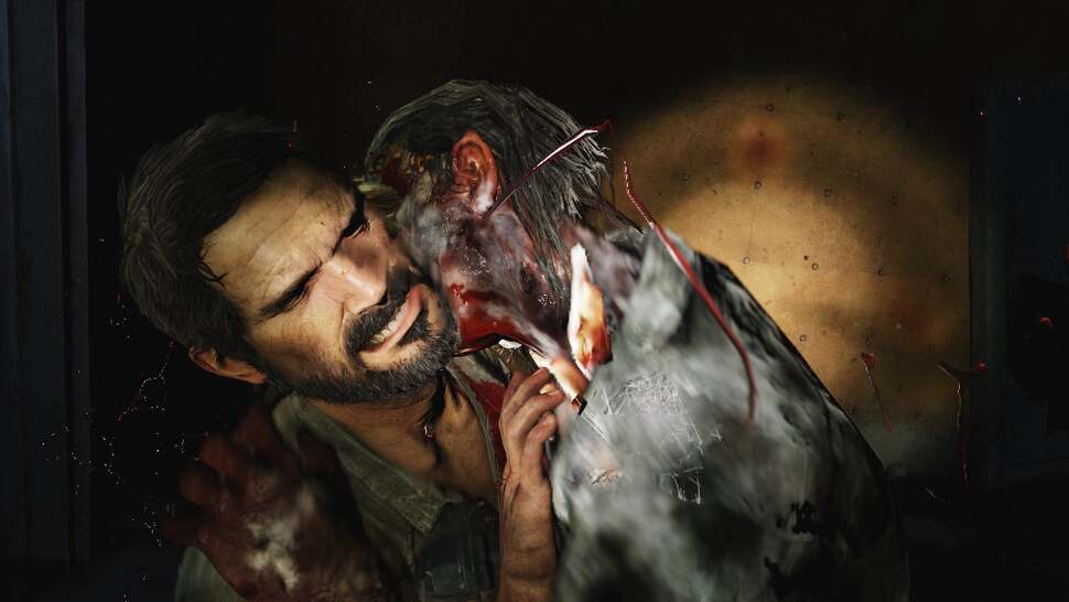 Blood splatter and water splashes separate as they fly through the air. The effect is achieved by hand painting these elements at different values during the various stages of transformation, blending them together for the final effect