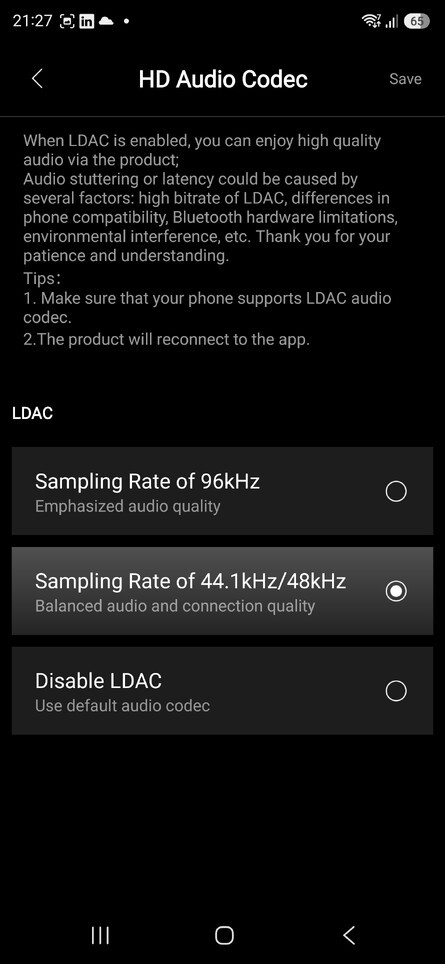 The Edifier ConneX app does everything you'd need it to - including wireless firmware updates via Bluetooth. Click thumbnails to enlarge. 