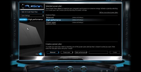 You can use the pre-installed AlienFX software to set up your own LED fireworks display (as seen top-left). Having these lights pulsate and switch colour in each segment of the keyboard, trackpad, logos and speakers is entertaining, but too much of a distraction to maintain during gaming.