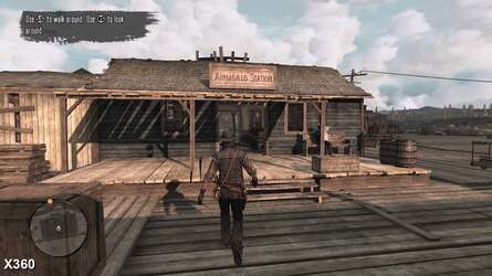 The games appear to be time-synchronised in the initial intro, yet there can be some very different lighting. This is the shot from the same moment right after you disembark the train right at the beginning of the game.