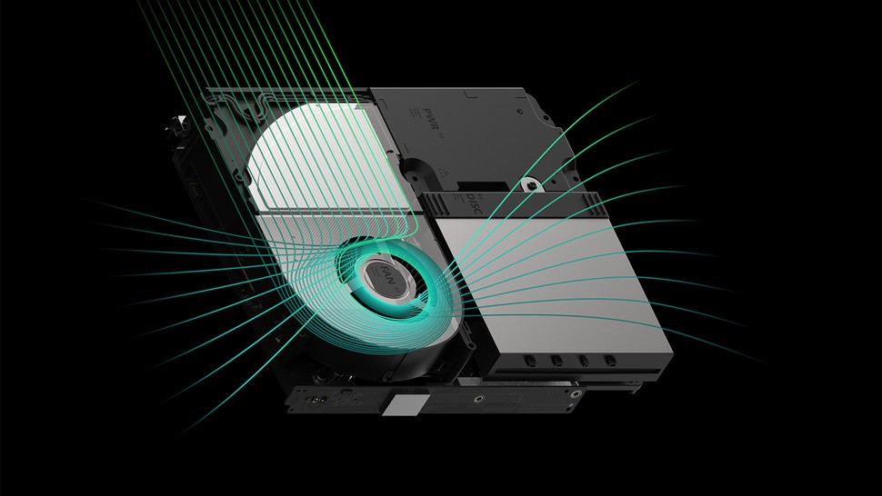 Here's how all of the internal Scorpio components slot into place. These are secured into the chassis, with the final retail plastics completing the console.