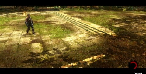 The Xbox 360 version of Kingdoms of Amalur benefits significantly from both camera and object-based motion blur. The bottom shot is from a very fast pan, not indicative of gameplay but demonstrating the absence of the effect on PS3.