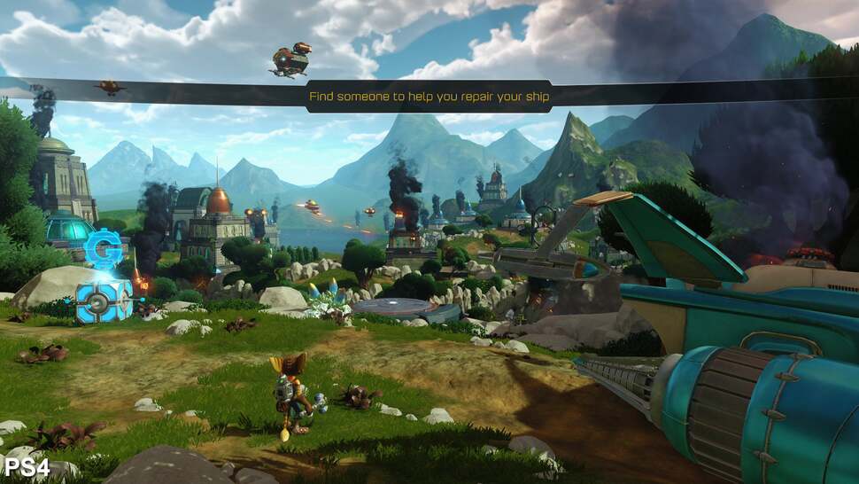 More dramatic camera angles are used in the remake, which gives you a better view of the action. This scene showcases the increase in enemies and environment complexity on PS4