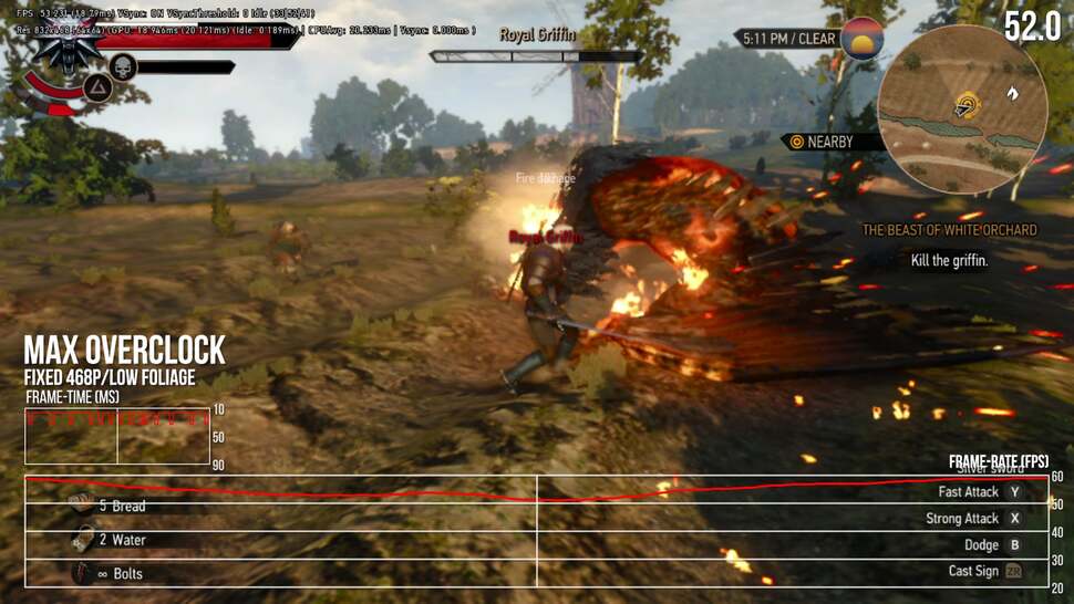 The Witcher 3 hits 60fps on Switch, thanks to a full overclock and dropping to a fixed 468P. It's best shown in the White Orchard, though big city areas struggle to rise much higher than 30fps