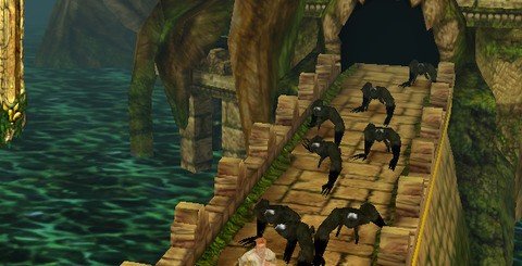 iPhone 5 updates supporting the full resolution of the screen are slowly starting to hit the AppStore. Here we see the difference between Sky Gamblers: Air Supremacy and Temple Run, operating on the new device (left) and the iPhone 4S (right).