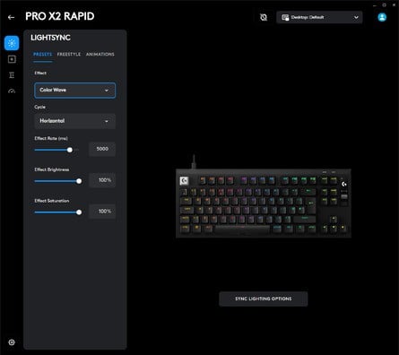 The Logitech G Hub software, as ever, provides a best-in-class introduction to each of the keyboard's features, providing important context that is often lacking in rival software packages. 
