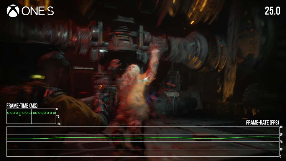 From Xbox One X downwards through the console stack to PS4, adherence to 30fps gradually degrades - then collapses when we arrive on Xbox One S where both frame-rate and image quality are hard to take