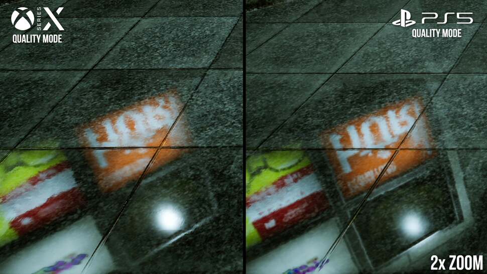 It's not clear why, but similar to The Callisto Protocol, PlayStation 5 offers higher resolution RT reflections than the Xbox Series X version. There's no RT at all on Series S