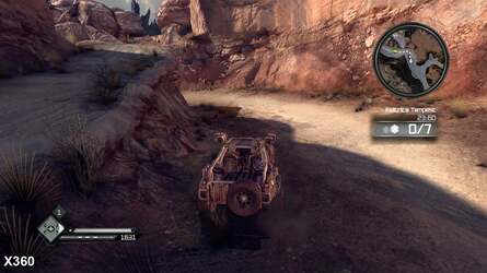 Travelling at speed through the Wasteland seems to cause problems for the texture streaming system on PlayStation 3 - in a lot of cases, art does not resolve to full resolution in time before it disappears off-screen, giving a blurry look to some scenes.