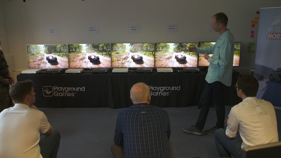 One controller can be used to move around all versions of the game in real-time on all Xbox systems