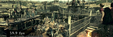 Post process anti-aliasing at 1080p seems to look considerably better, simply by virtue of aliasing artifacts looking that much smaller on the screen, plus the filters have much more resolution to work with to get a more accurate result. Here we're looking at images from Resident Evil 5's PC benchmarking suite. Click on each image for the full PNG.