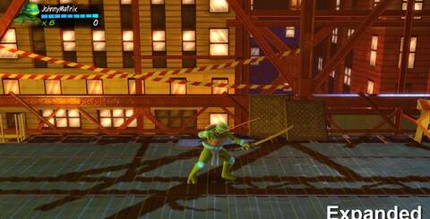 The flat colour, shading and lighting of TMNT Reshelled produces an image probably better suited to comparison than the first Assassin's Creed: Brotherhood image.