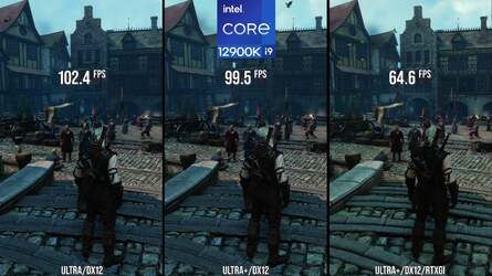 There are big performance problems with the game - and it's all about the DX12 render path. Even when rendering an identical scene to the DX11 version, performance is much lower. The frame-rate numbers here are all from CPU-limited scenarios on a Core i9 12900K matched with 6400MT/s DDR5.