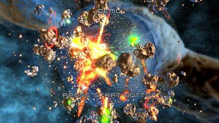 Optimisation of Super Stardust for 3D has allowed Housemarque to improve the 2D experience too. The latest update is free for Stardust owners on PSN and what you get is this: full 1920x1080 resolution, for the first time. 720p mode gets a beautiful boost to anti-aliasing.