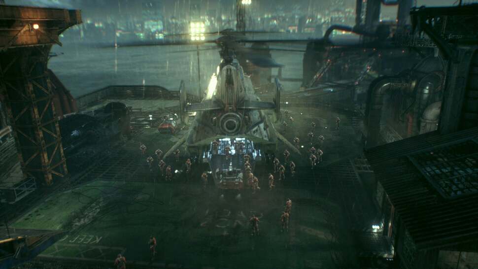 The NPC count is bumped up significantly; unlike the last game's mostly barren streets, Gotham is filled with marauding crooks and tailing coppers