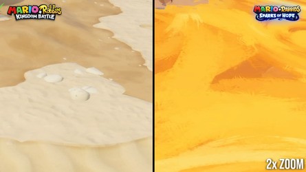 Sparks of Hope's environmental assets are simpler and flatter, but brushstroke-style patterns add some character.